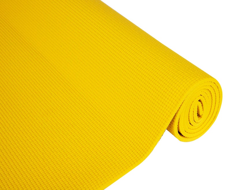 Mind Reader YOGAPVC-BLK All Purpose Extra Thick Yoga Fitness & Exercise Mats with Carrying Strap, High Density Anti-Tear, 68"L x 24"W x 0.3"Th, Black - Image 3